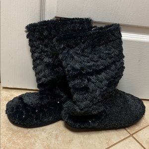 Sequin Fuzzy Boots